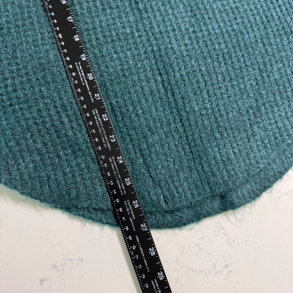 KUHL Waffle Knit Turtleneck Sweater Womens Medium Teal Green 4411 Raglan - Picture 7 of 7